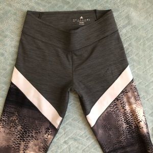 patterned adidas workout leggings